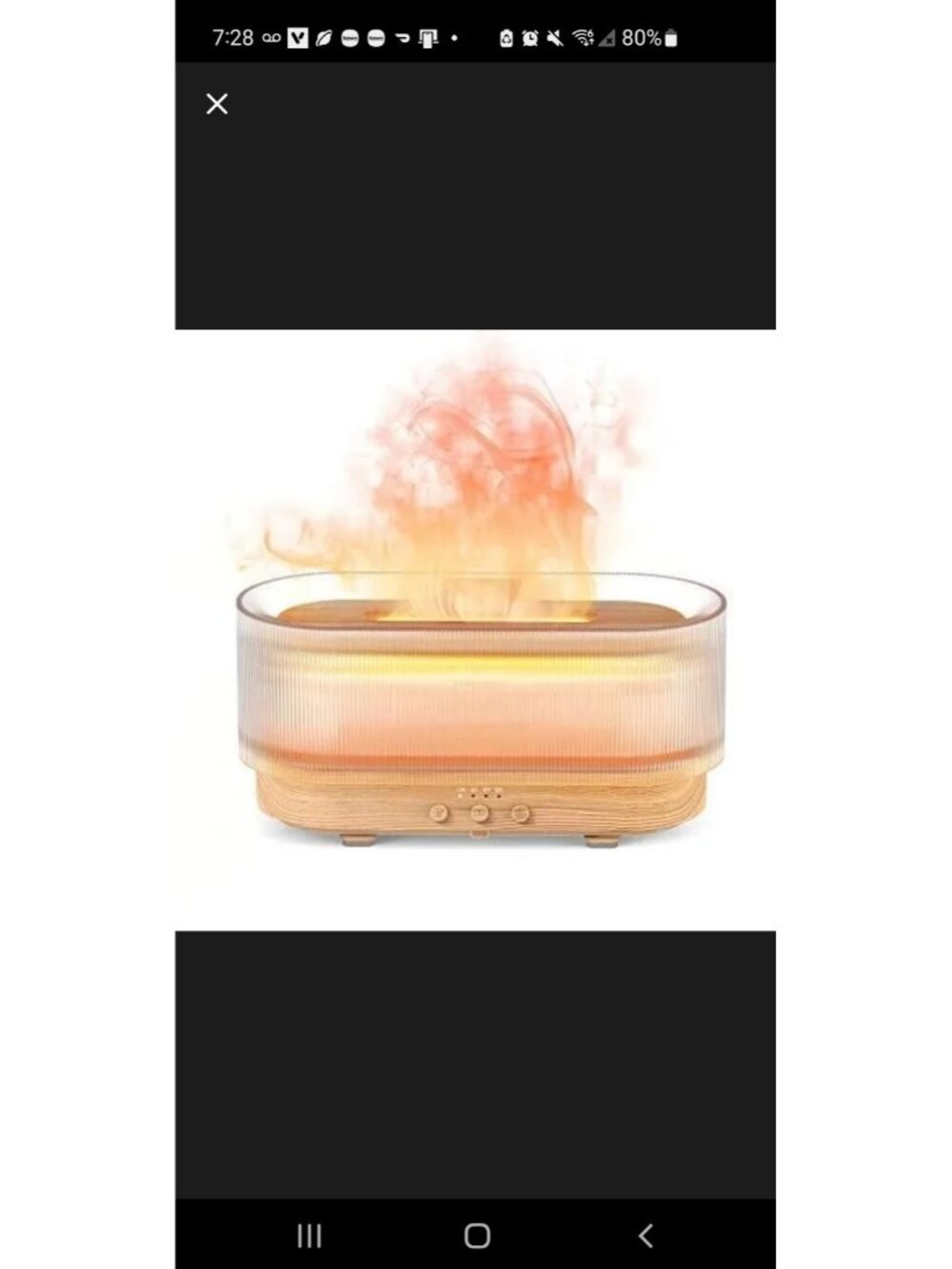 Essential Oil Diffuser Air Humidifier Aroma Flame LED Light